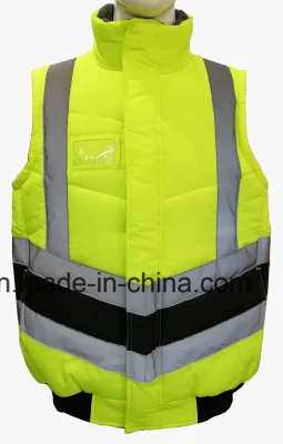 Chaleco reflectante de seguridad de invierno de ropa de trabajo para adultos con estándar En20471